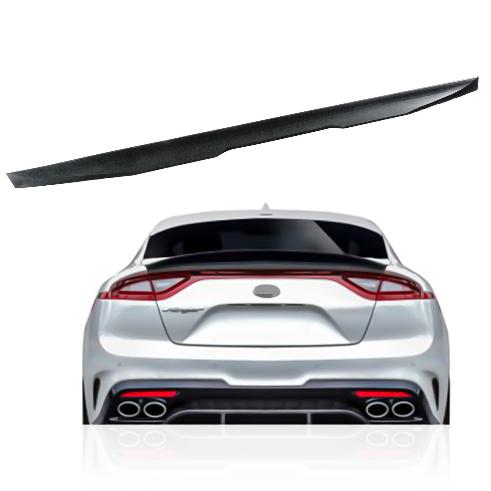 LOSTAR Rear Trunk Duckbill Lip Spoiler Fits for 2018-2023 Ki-a Stinger Matte Black