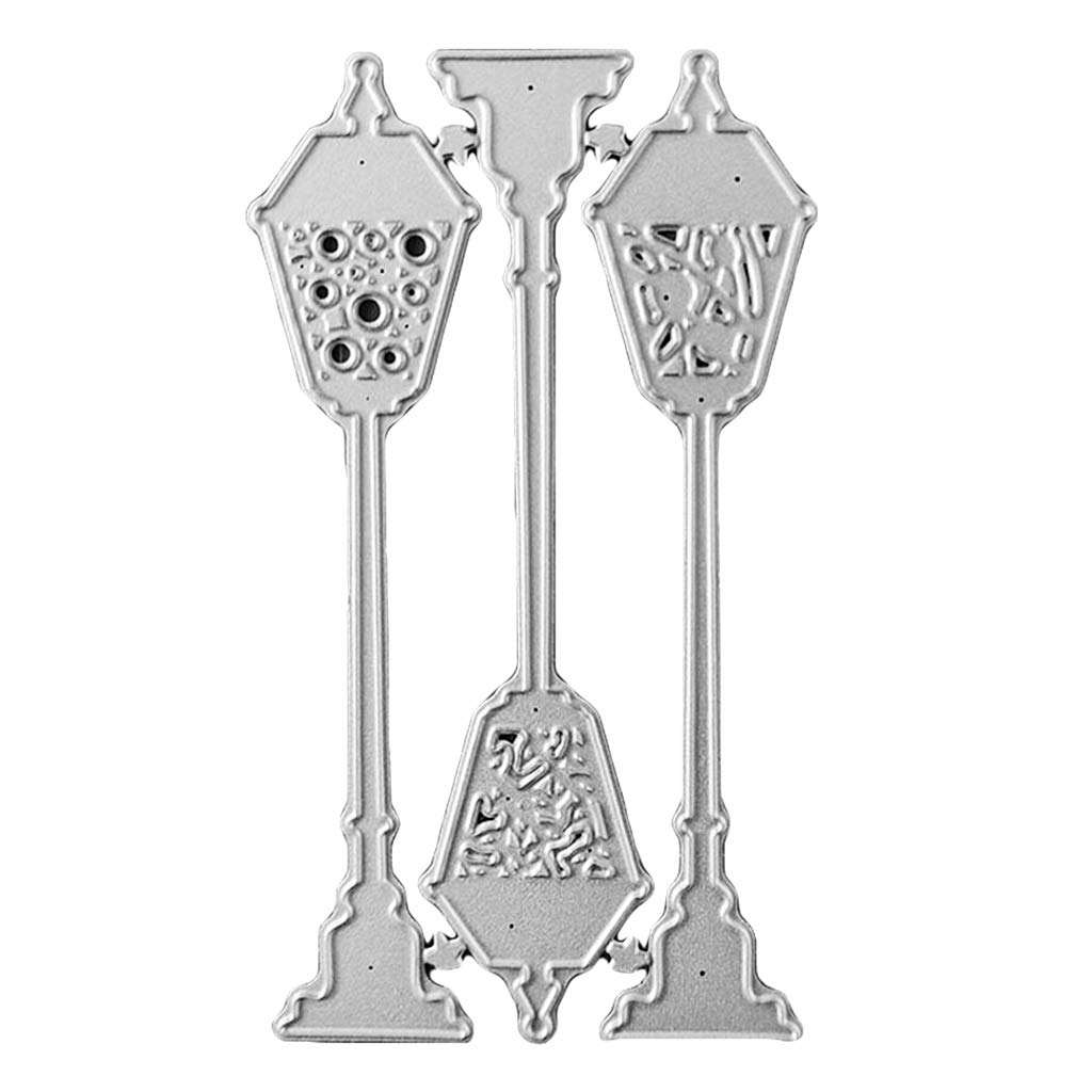 Jazuaiao Street Lamp Metal Cutting Dies Stencil Scrapbooking Album Stamp Paper Card Dies for Cards
