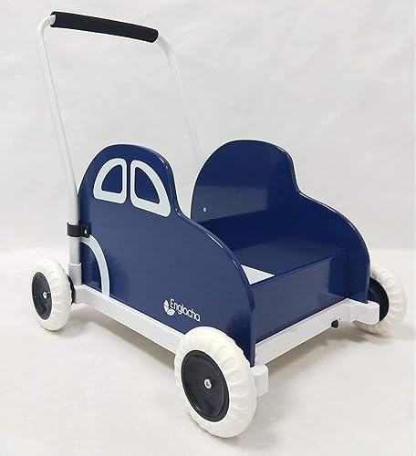 Miniatura 3 de Englacha - Caminante musical para niños pequeños, con función musical incorporada y ruedas de reducción de velocidad, azul/blanco