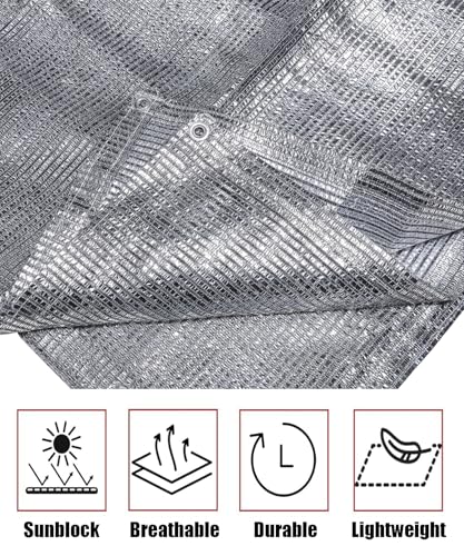 Pare-soleil 70% aluminium 2x3m avec œillets pour bâche de pergola