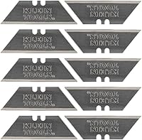 Klein Tools 44124 Heavy-Duty Utility Knife Blades, Triple Ground Edges, 10-Pack for Long-Lasting Sharpness
