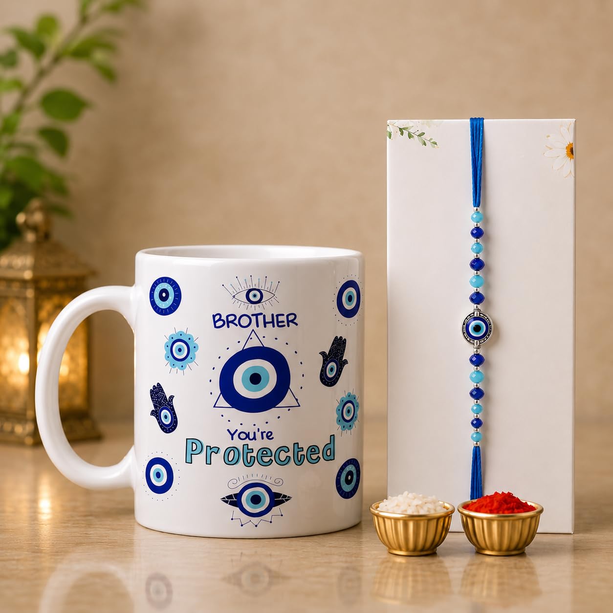 EXPLEASIA Rakhi with Ceramic Mug