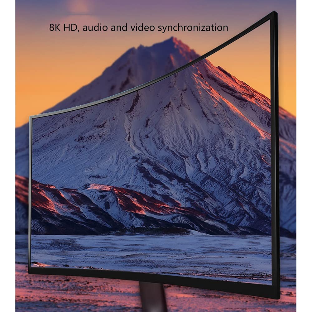 ASFD Monitor Cable 1.4 DP to DP Cable Computer Monitor Cord (8K@60Hz, 4K@144Hz, 2K@240Hz) High Speed DisplayPort Cable with Gold Plated Cable (Length : 1.5m)