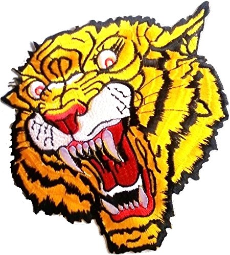 Écusson patch ecusson patches Tigre brodé thermocollant grand modele format 22 cm