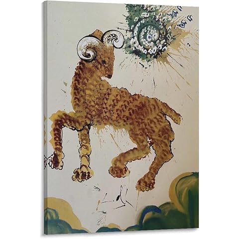 Aries Salvador Dali Poster Canvas Art Poster And Wall Art Picture Print Modern Family Bedroom Decor Posters 16x24inch(40x60cm)