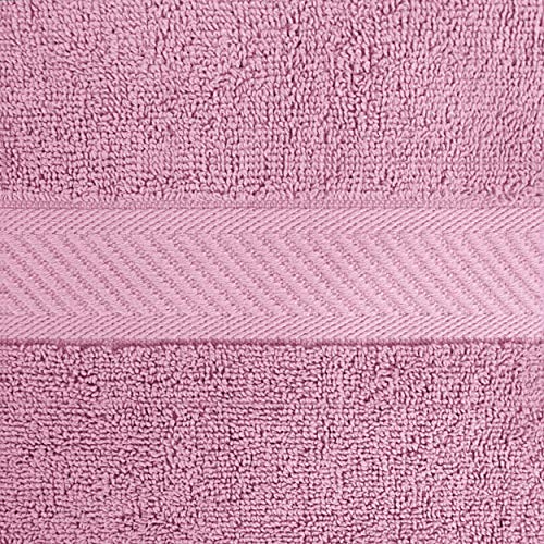 Image of Utopia Towels 6 Pack Medium Bath Towel Set, 24 by 48 Inches, 500 GSM 100% Ring Spun Cotton, Lightweight and Highly Absorbent Quick Drying Premium Towels for Hotel, Spa and Bathroom, Pink