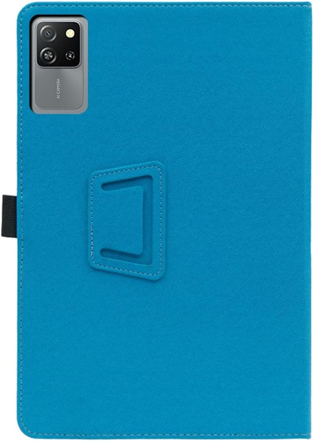 Compatible with Blackview Tab 60 WiFi 10-INCH Tablet Case, Full Coverage Ultra Slim Faux Leather Cover Case with Folding Stand, Hand Strap Magnet (Light Blue)