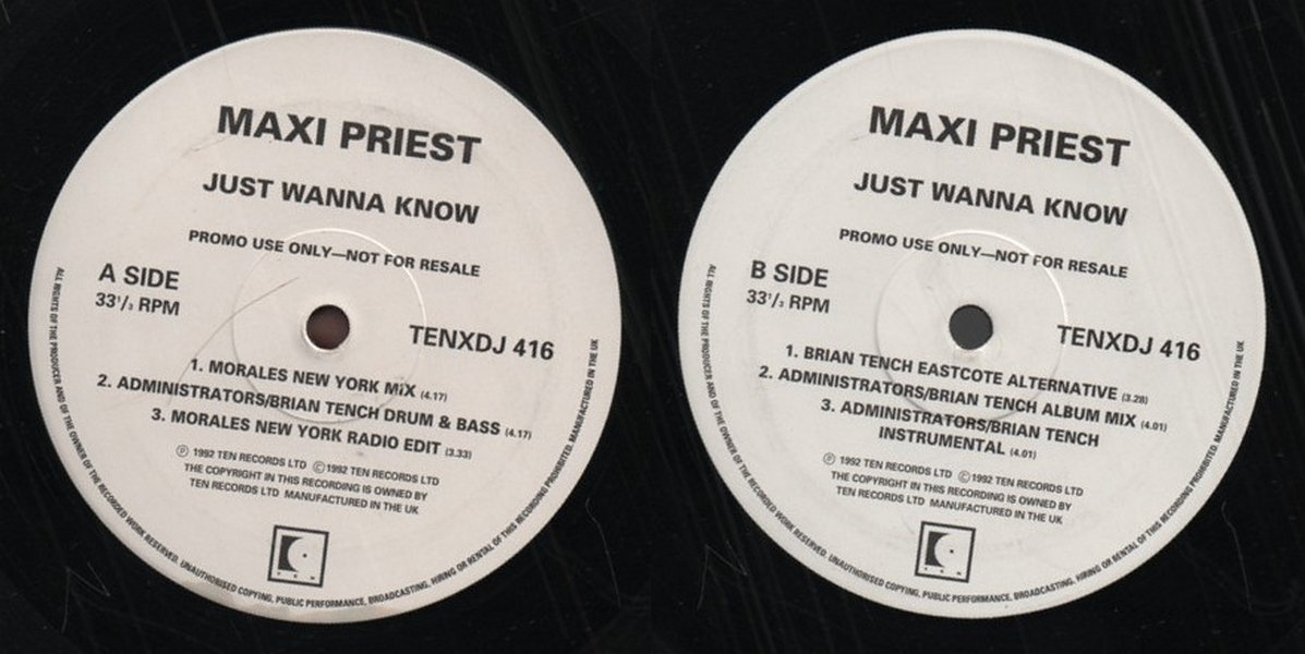 MAXI PRIEST - JUST WANNA KNOW - 12" VINYL