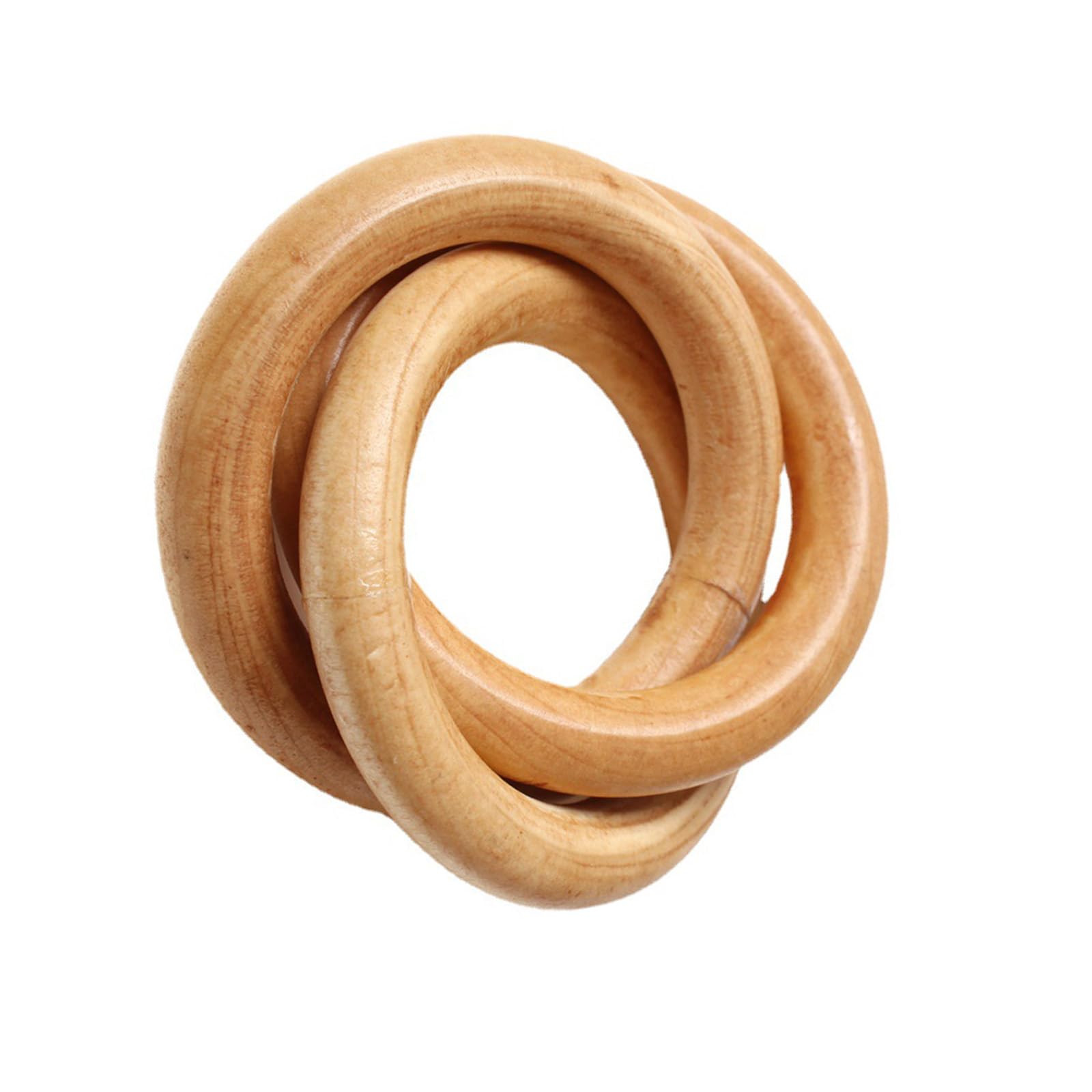 Elnwnnkc 12Pcs Wood Three Circles Napkin Rings Parties Serviettes Buckles Napkin Holder Wedding Table Decoration for Daily Elegant Holder Wedding Parties Supplies for Paper Napkins
