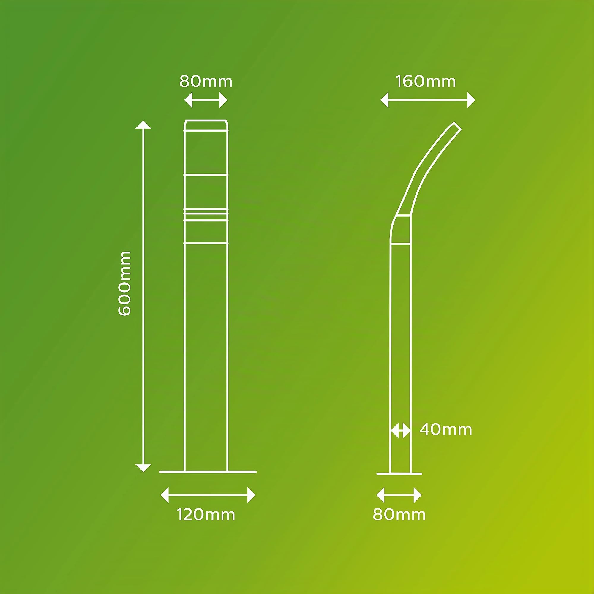 Philips Lighting Paletto con LED integrato Splay, per Esterni, IP44, 2700K, Antracite