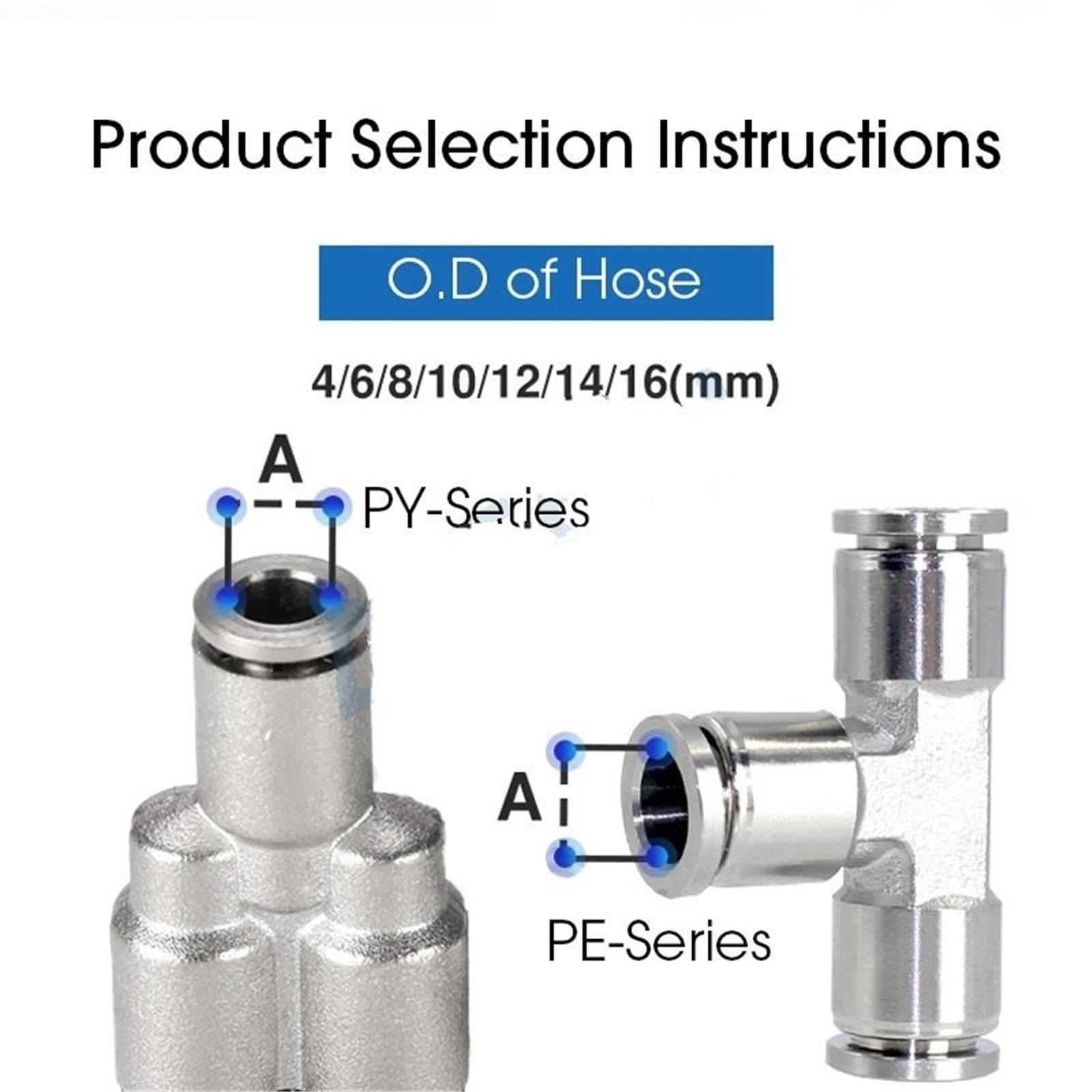 Valvole di sicurezza Raccordo per tubo pneumatico in acciaio inossidabile 304 14/16 mm Raccordo per tubo ad alta pressione e temperatura a sgancio rapido Valvola di Sovrappressione(PK,16MM)