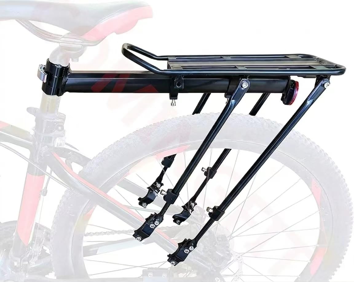 COMINGFIT® 4-Strong-Legs Portapacchi posteriore regolabile per biciclette, portata max 80 kg