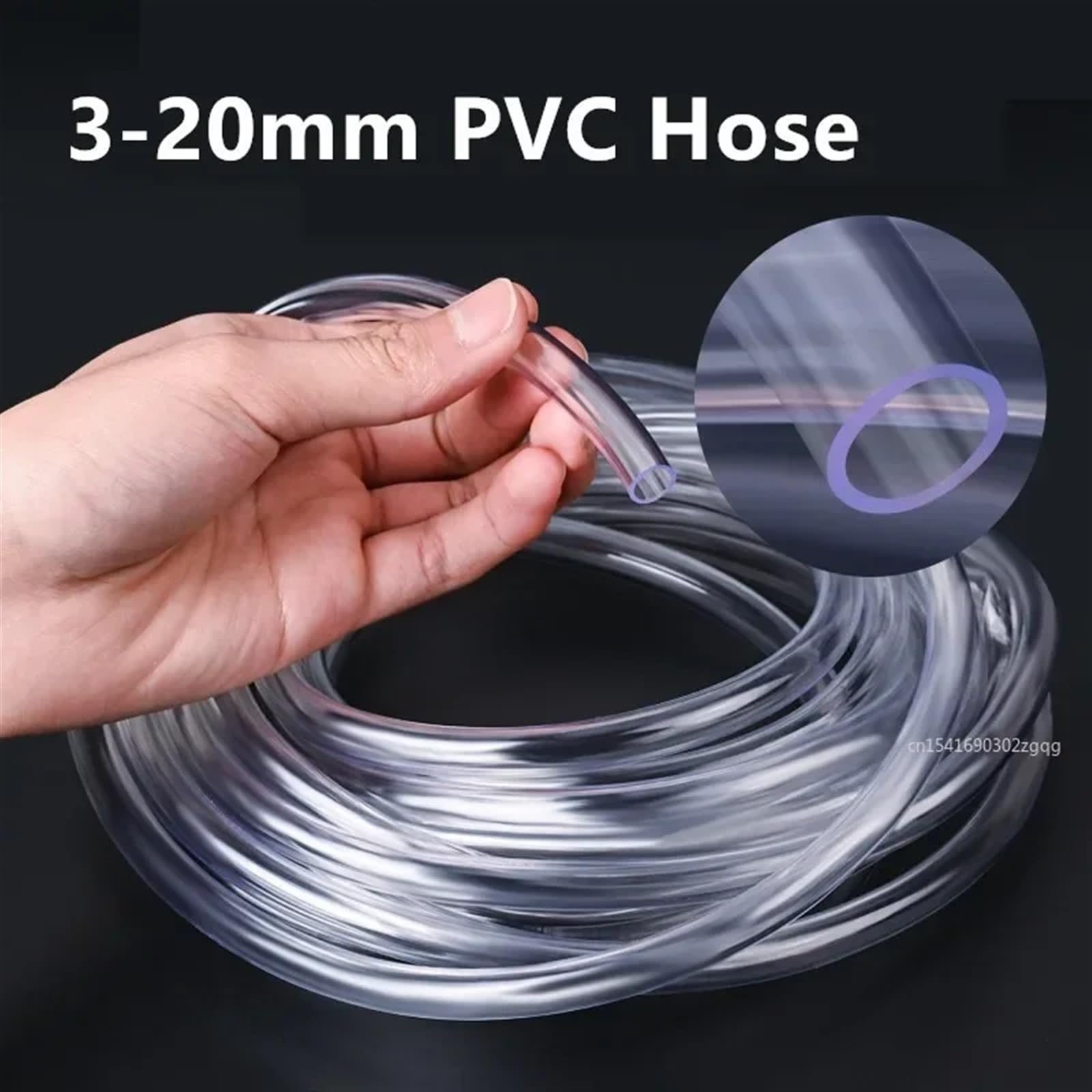 Schlauch 1M/3Meter/5M Transparente PVC-Kunststoffschläuche Wasserpumpenrohrschläuche Aquariumschläuche 3 4 5 6 8 10 12mm Schläuche Gartenschlauch(16mm X 18mm,15 meters)