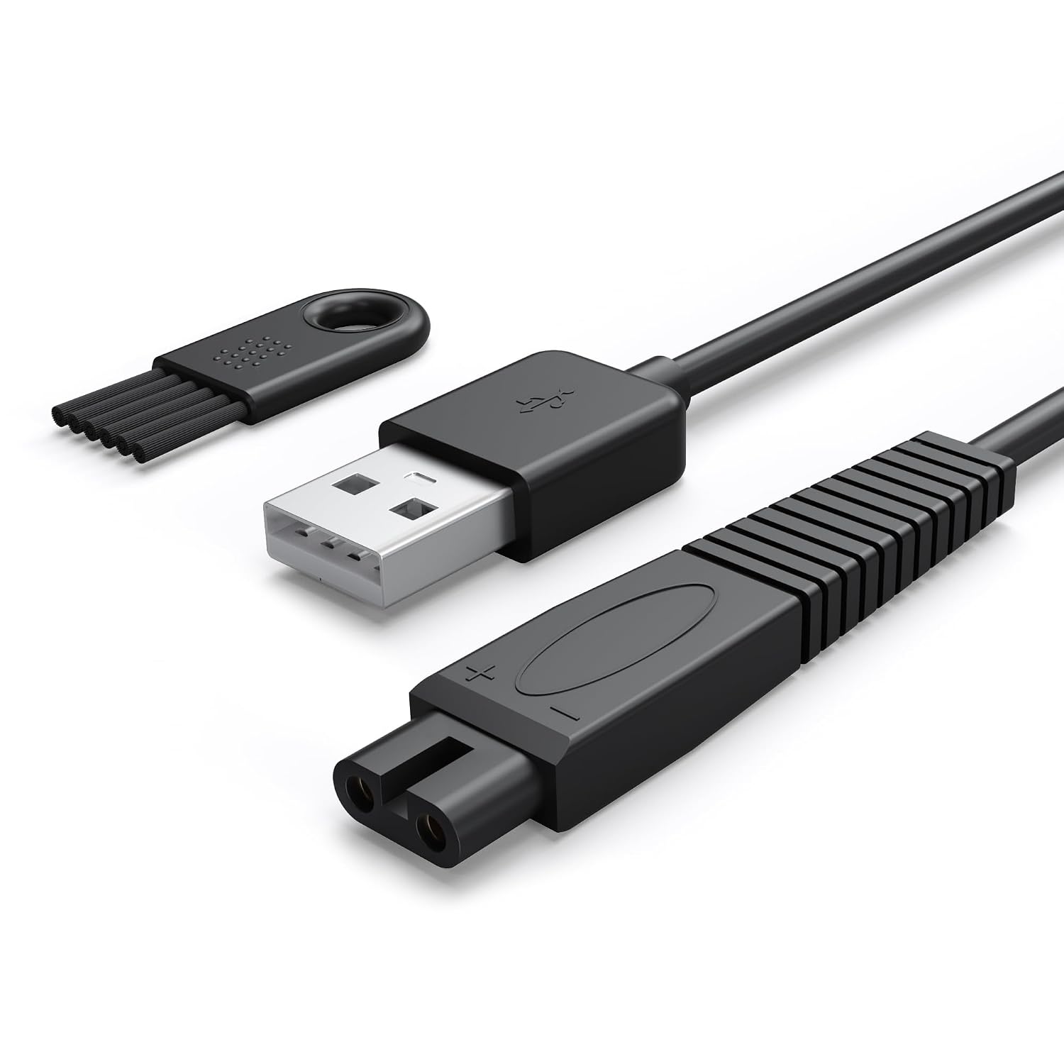 Superer 5V 3.3ft USB Charger Cable Fit for Freebird Head Shaver Kit FlexSeries Electric Head Hair Shaver Power Cord with 1 Cleaning Brush