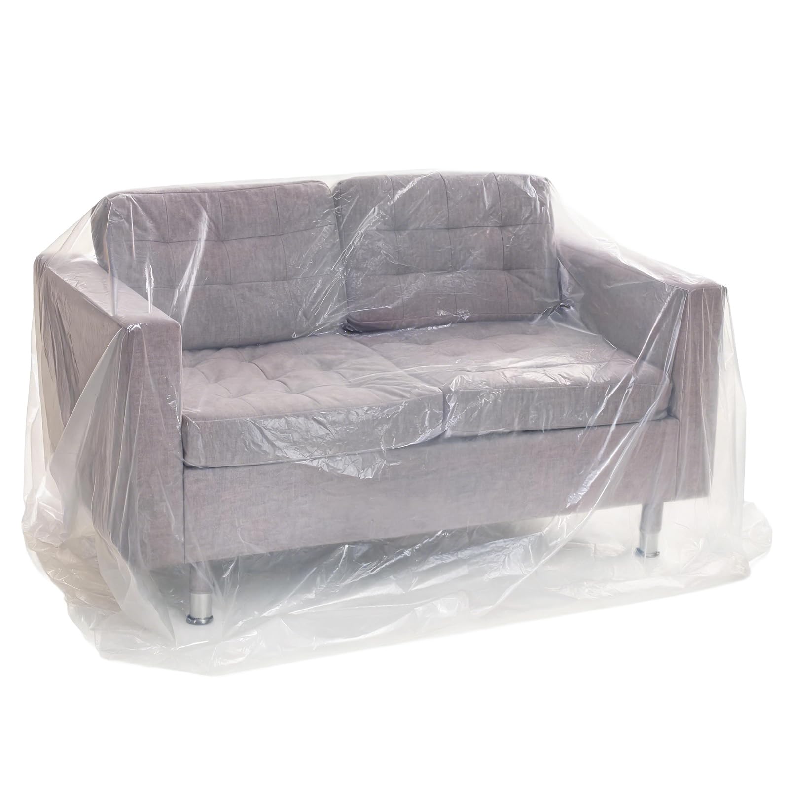 M METERXITY 1-Pack Chair Cover, 120-Micron Plastic Furniture Cover Seat Chair Protector for Recliner/Home Furniture/Sofa/TV/Washing Machine/Refrigerator/Table, Waterproof Slipcover [100"x53"]