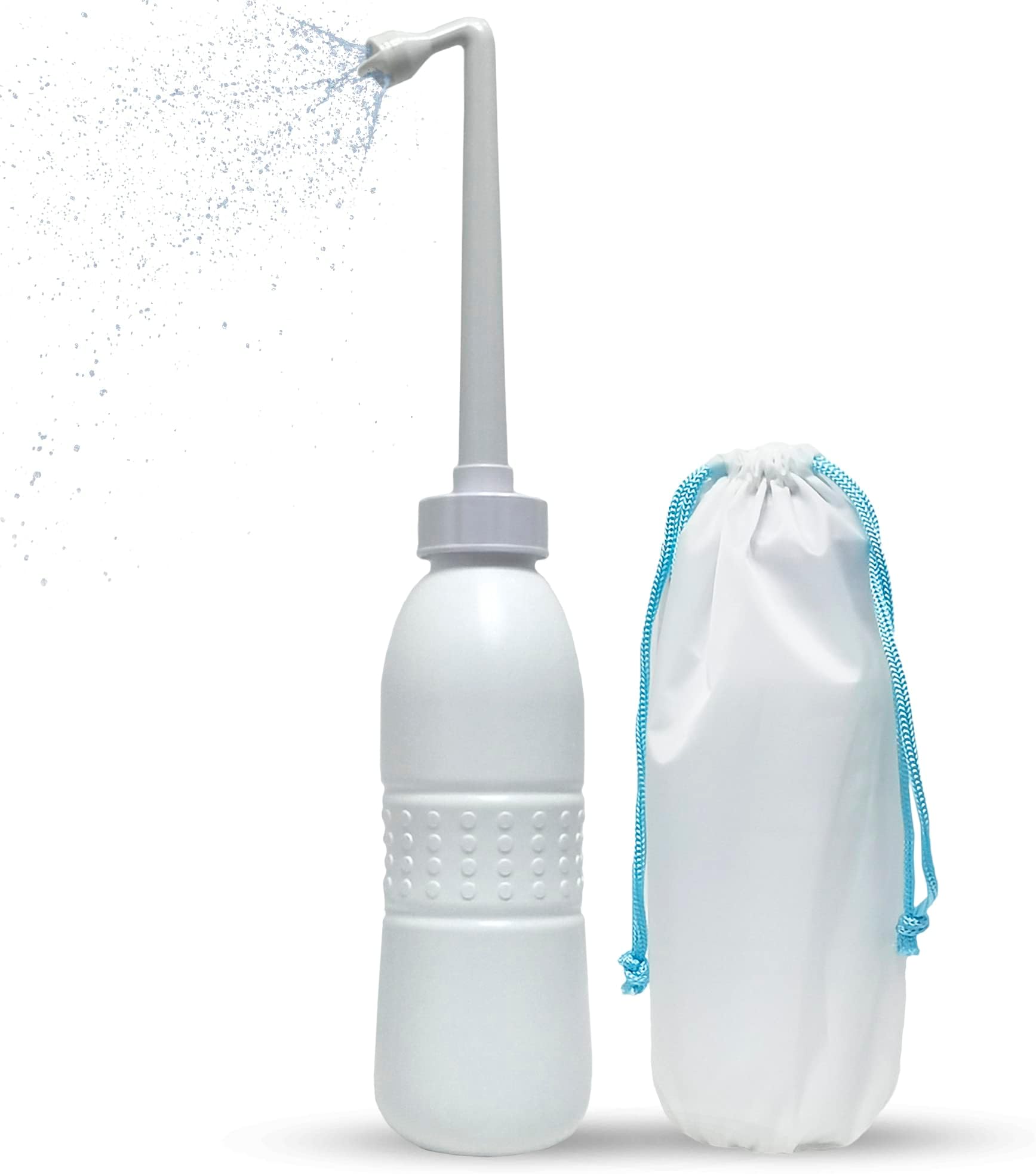 Travel Bidet - 650 ml Large Portable Shattaf Bidet Sprayer for Outdoor, Camping, Traveling, Personal Hygiene- Handheld Travel Toilet Shattaf with Angled Nozzle Spray for Adults, Baby, Elderly