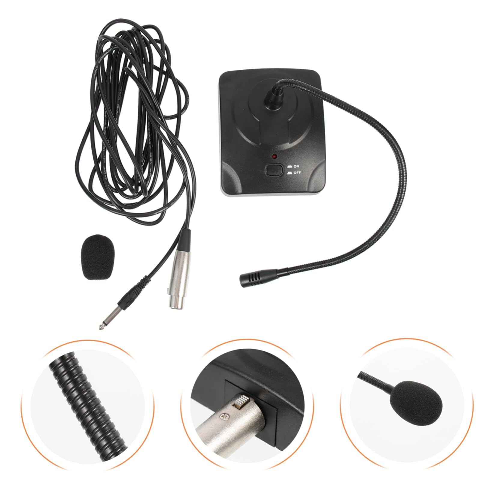 UPKOCH Micrófono De Oficina Compatibilidad Alta Micrófono De Escritorio Práctico Compatible Grabación y Transmisión