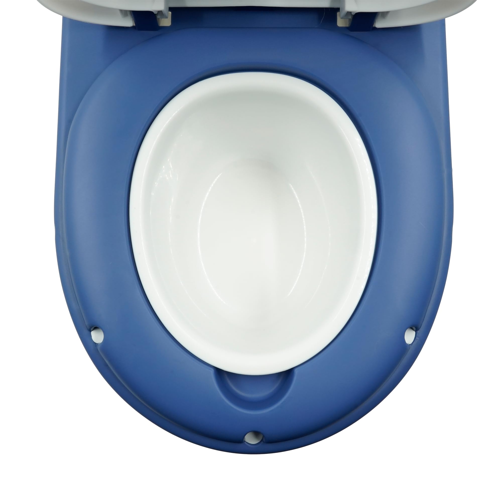 Girox Interaktives Kinder Töpfchen WC - Lerntoilette mit Musik und Soundeffekten - 38 cm x 32 cm x 43 cm - Weiß Blau - Förderung der Selbstständigkeit und hygienisches Töpfchentraining