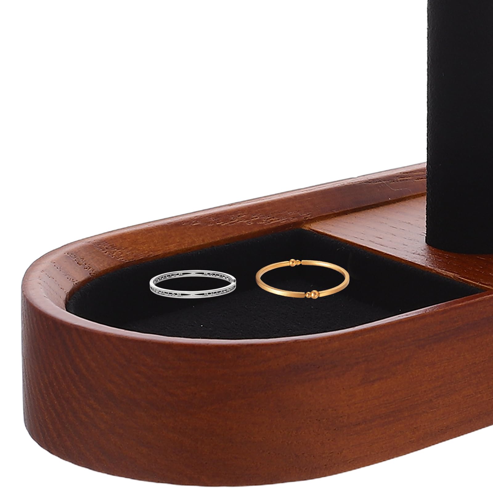 GALPADA Expositor de relojes de madera: organizador de pulseras y brazaletes con barra en T, soporte rústico para exhibiciones y almacenamiento en la encimera del hogar.