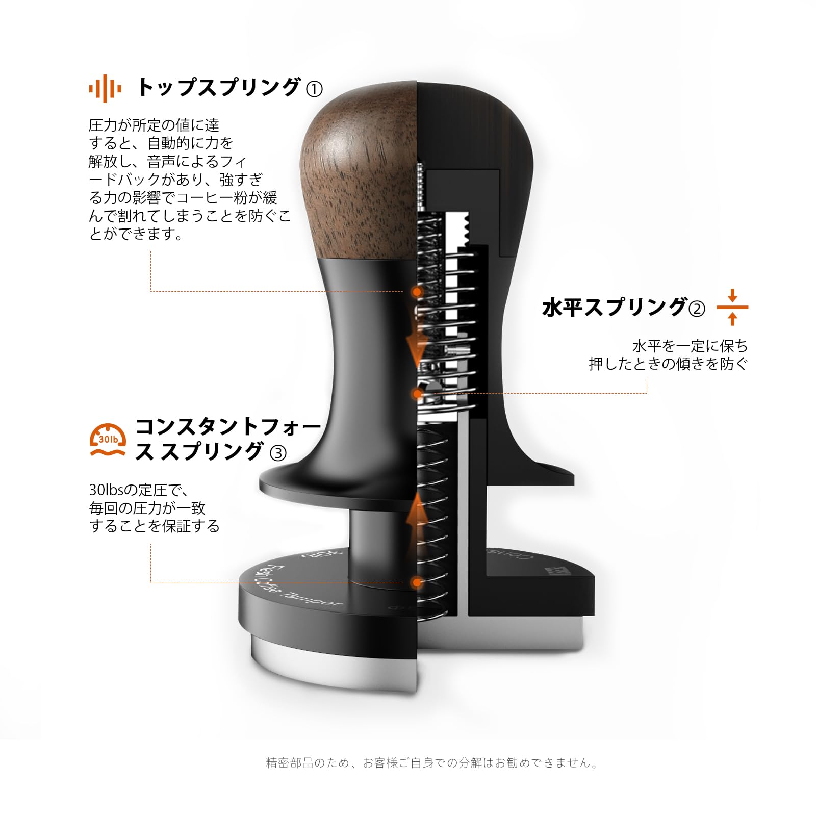 Amazon｜MHW-3BOMBER 51mm エスプレッソタンパー& ディストリビュー