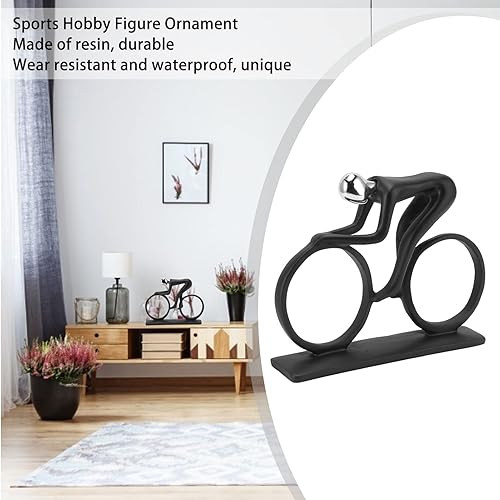 Vista 5 de Adorno de bicicleta, escultura artística, decoración del hogar, estatua de deportes, hobby, adorno de bicicleta, estatua de metal, decoración