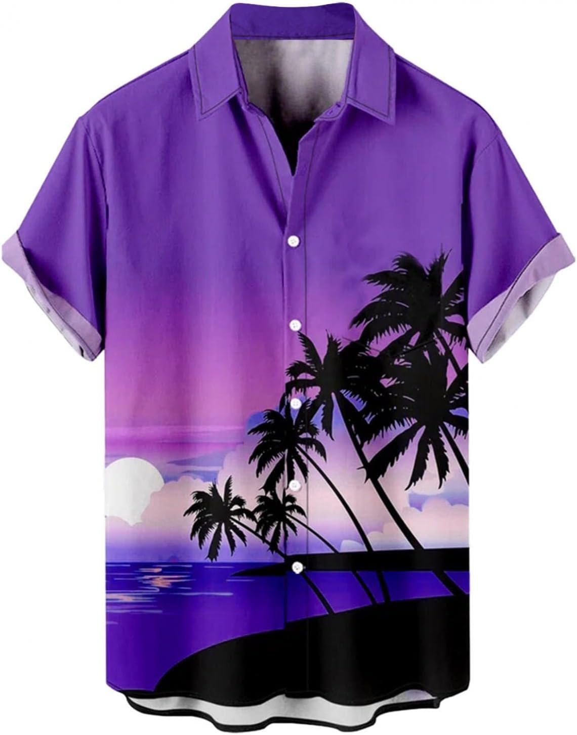 COOFANIN Mens Shirts Hawaiian Colorblock Short Sleeve 1/4 Button Down Henley Shirts Slim Fit Summer Spring Lightweight Breathable Tops Cotton Linen Beach Shirts Casual Blouses Sales Clearance