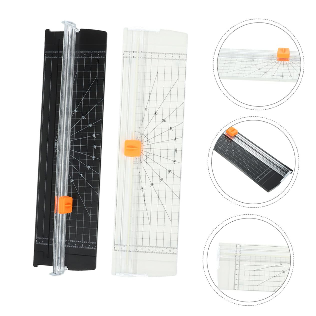 Housoutil 2 Pezzi Taglierina Carta Portatile Mini Tagliere Manuale per Foto e Carta Strumento per Scrapbooking Etichette e Progetti Creativi Leggero e Facile Usare per Studenti e Hobbisti