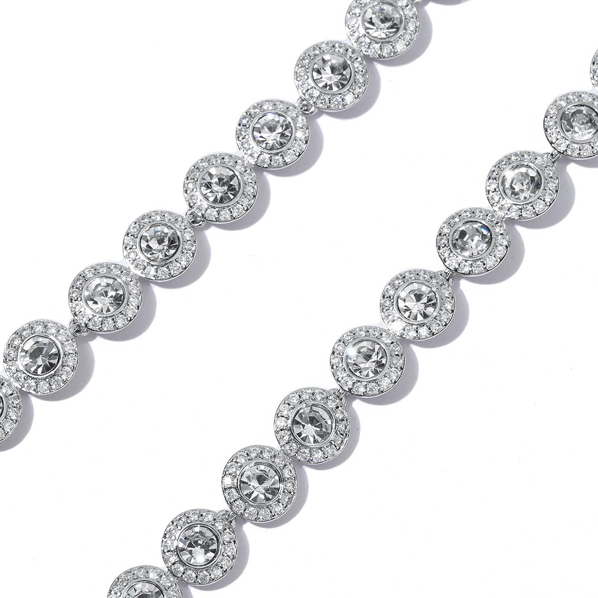 Collana angelica - Collane di cristallo in oro 18 carati, collana delicata di gioielli in oro, cristallo trasparente per donne, matrimonio, festa, matrimonio, San Valentino