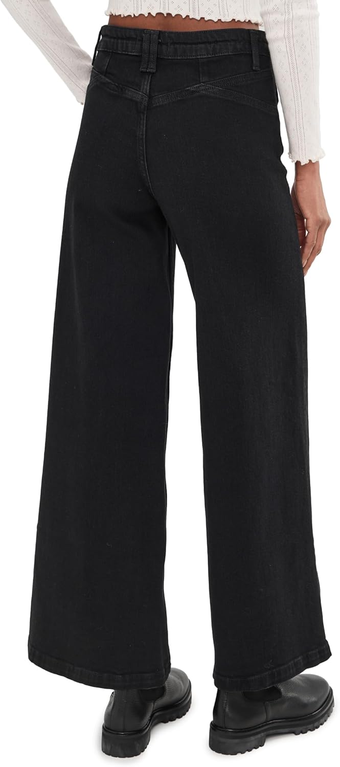 Free People Womens We The Free Kellee High-Rise Palazzo Jeans - Image 4
