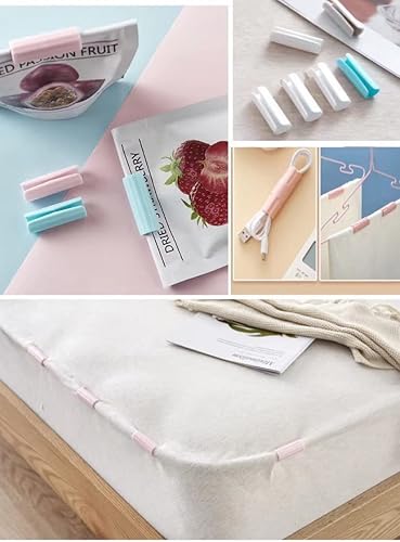 Miniatura 4 de Sujetadores para sábanas mantienen las sábanas cómodas (10 piezas, blanco)