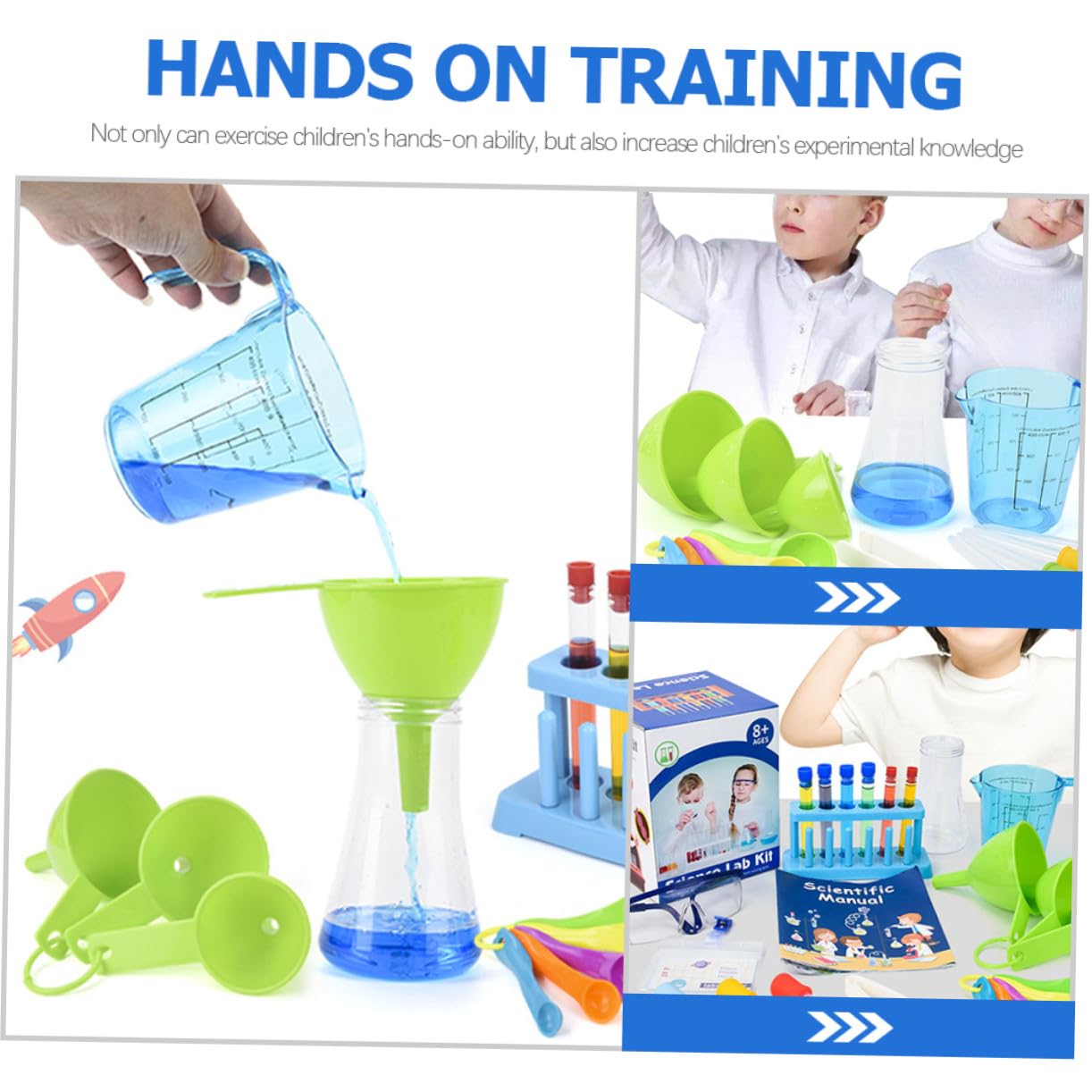 VANZACK Kit Expérimentation Scientifique pour Garçon Fille Kit de Laboratoire pour Garçon Fille Expériences Scientifiques