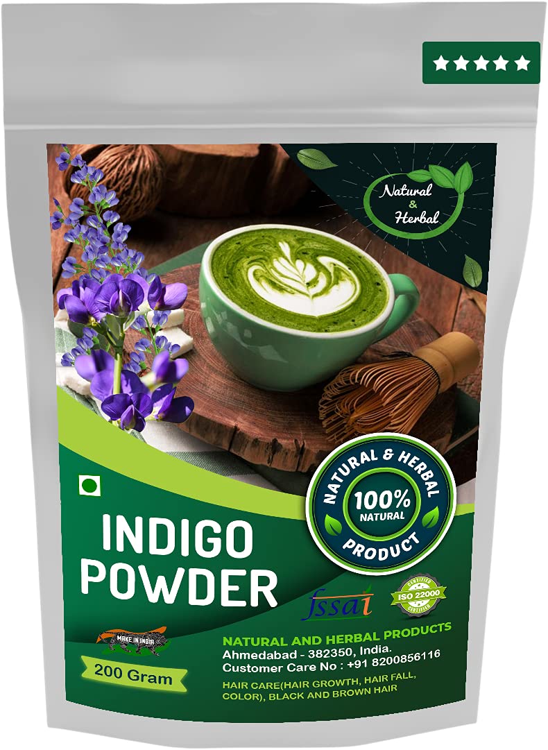 Indigo Powder | Indigofera Tinctoria | Indigo Dye For Hair Care(Hair Growth, Hair Fall, Color), Black and Brown Hair - 200Gram-image-44