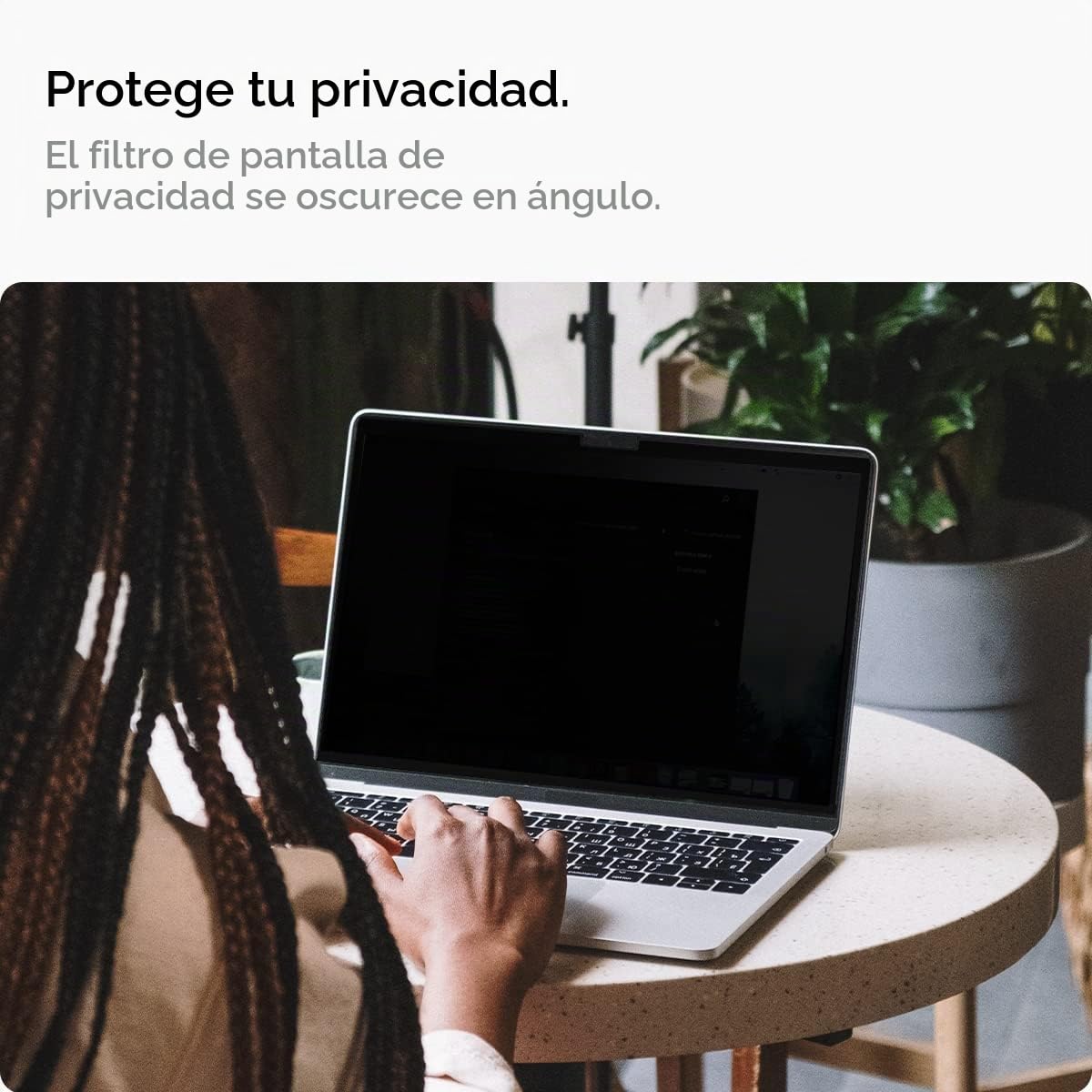 Spigen SafeView Protector Pantalla Filtro Privacidad para MacBook Air 13 Pulgadas (M5 2026 / M4 2025 / M3 2024 / M2 2022), 1 Unidad, Anti-Espía, Cobertura Completa, Con paño de limpieza y estuche
