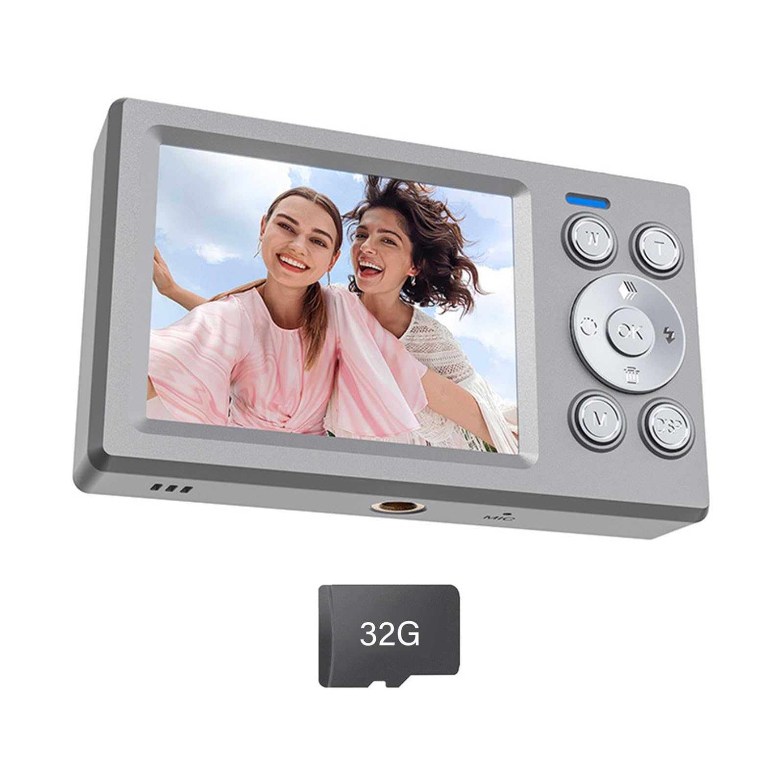 Kamera vintage z 2,8-calowym ekranem przednim 16-krotnym powiększeniem cyfrowym 1080p wideo do szkoły na świeżym powietrzu podwójny ekran aparatu cyfrowego