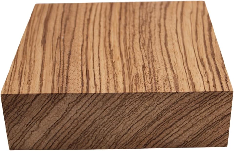 Barrington Hardwoods Zebrawood Lumber Bowl Blanks - 2" (2" x 6" x 6")