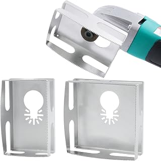 Slot Cutter Square One Step in Place Stainless Steel Milling Cutter Carving for Drywall Plastic Metal Woodworking, Compatible with All Industry Standard Oscillating Multi-Tools (2)