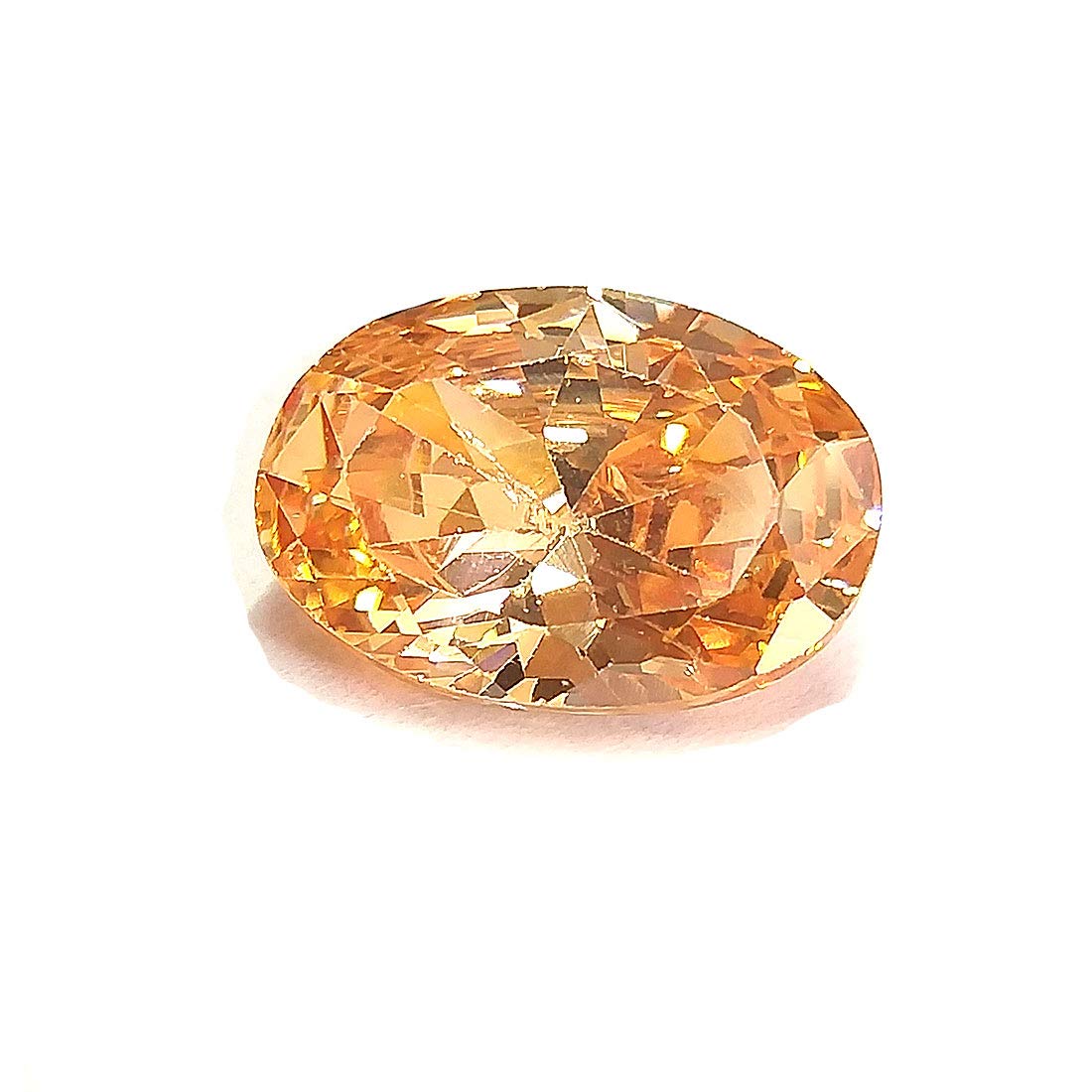 Sahiba Gems 11.15 Ratti Oval Cut Zircon Cubic Zirconia (Zircon) Pure Brilliance Orange American Diamond from Austria Percect for Ring Size (B07R5W1HDF) Amazon Price History, Amazon Price Tracker