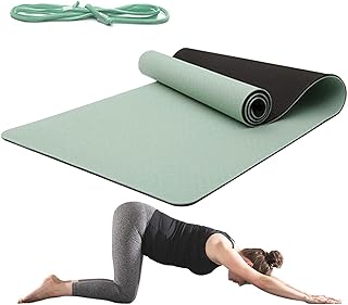 exercícios, TPE Exercício Yoga Mat Pilates Mat, Tapete fitness antiderrapante com alça transporte para ioga, pilates, mulheres, homens e crianças Guanglu