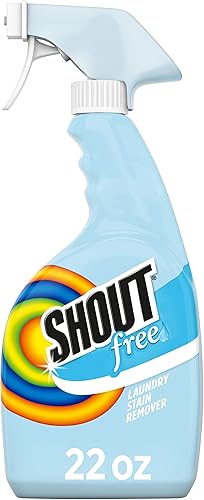 Shout - Quitamanchas en aerosol para ropa con fórmula de enzima activa, sin fragancia, lejía ni colorantes, elimina manchas diarias incluyendo