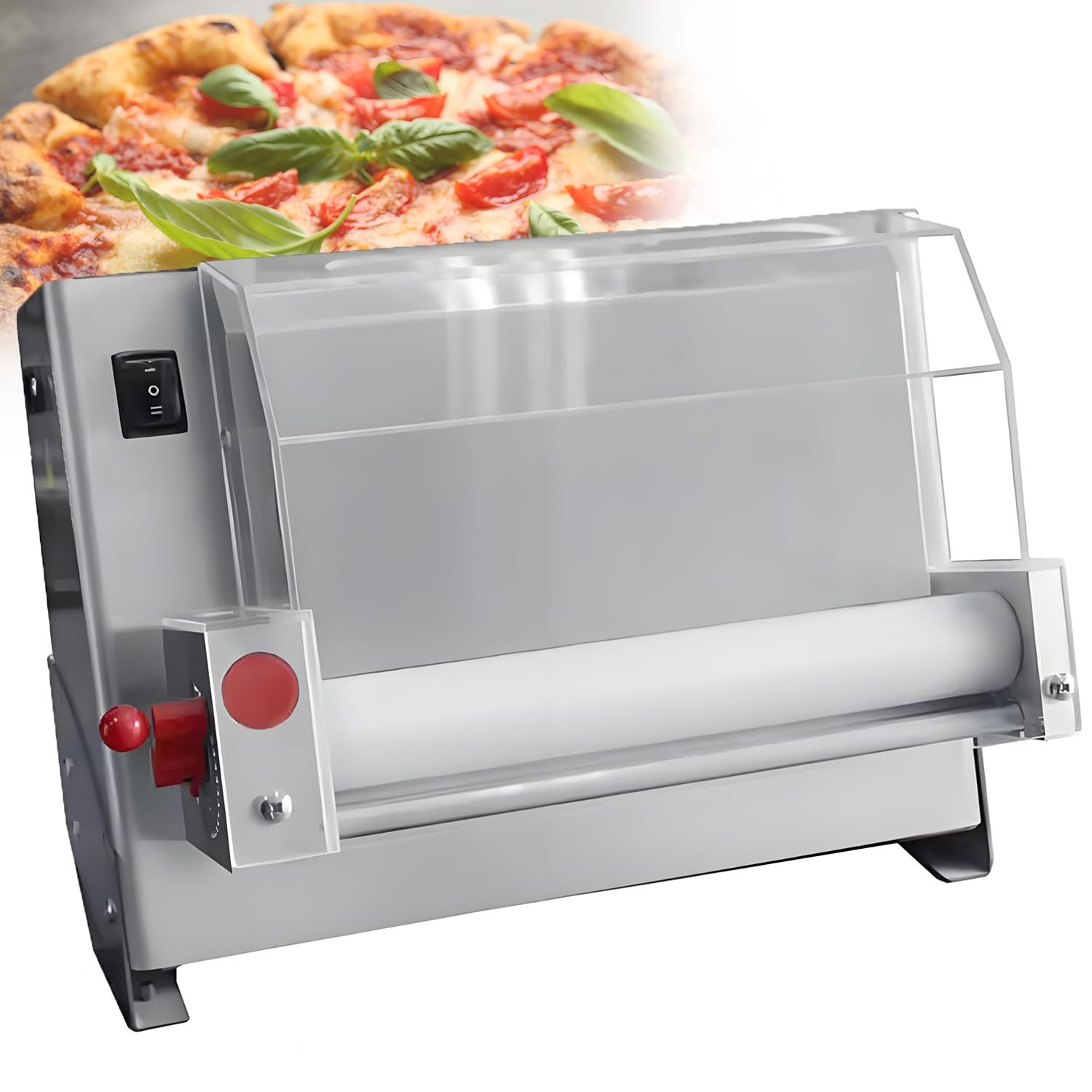 Stendetrice Elettrica Impasto Pizza,Acciaio Inossidabile 40cm