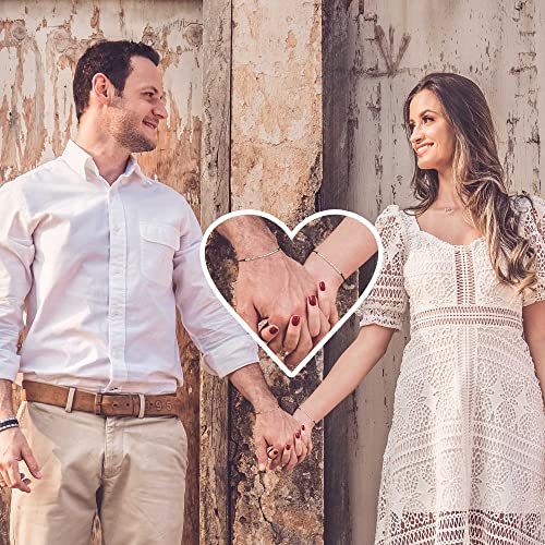 S925-Sterling-Silver-Morse-Code-Bracelets-for-Women-2pcs-Morse-Code-Bracelets-Set-Pinky-Promise-Matching-Bracelets-for-Couples-Friends-Friendship-Bracelets-Valentines-Day-Birthday-Gifts-for-Women