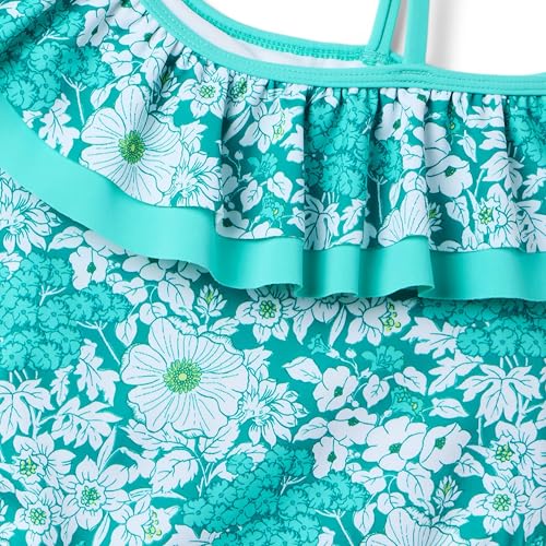 Janie and Jack Girls' Floral Shoulder One-Piece Swim (Toddler/Little Big Kid)3