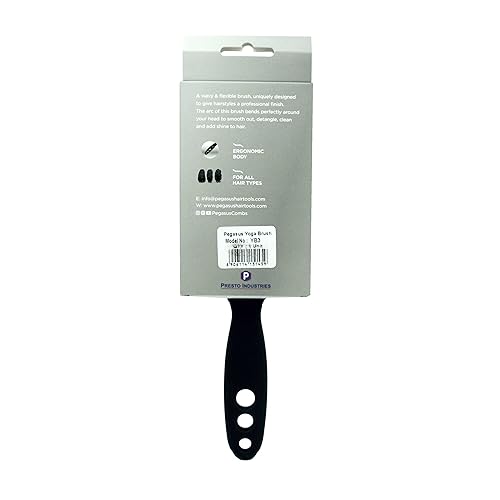 Miniatura 6 de Pegasus YB3 - Cepillo flexible ventilado de 9 pulgadas, cepillo de yoga con cerdas de nailon y jabalí