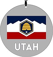 Vista 12 de Vermont Christmas Ornament - Festive Design Featuring State Flag - 2026 Hanging Acrylic Disc Decoration for Tree - Unique and Home Decor