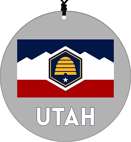 Miniatura 12 de Vermont Christmas Ornament - Festive Design Featuring State Flag - 2026 Hanging Acrylic Disc Decoration for Tree - Unique and Home Decor