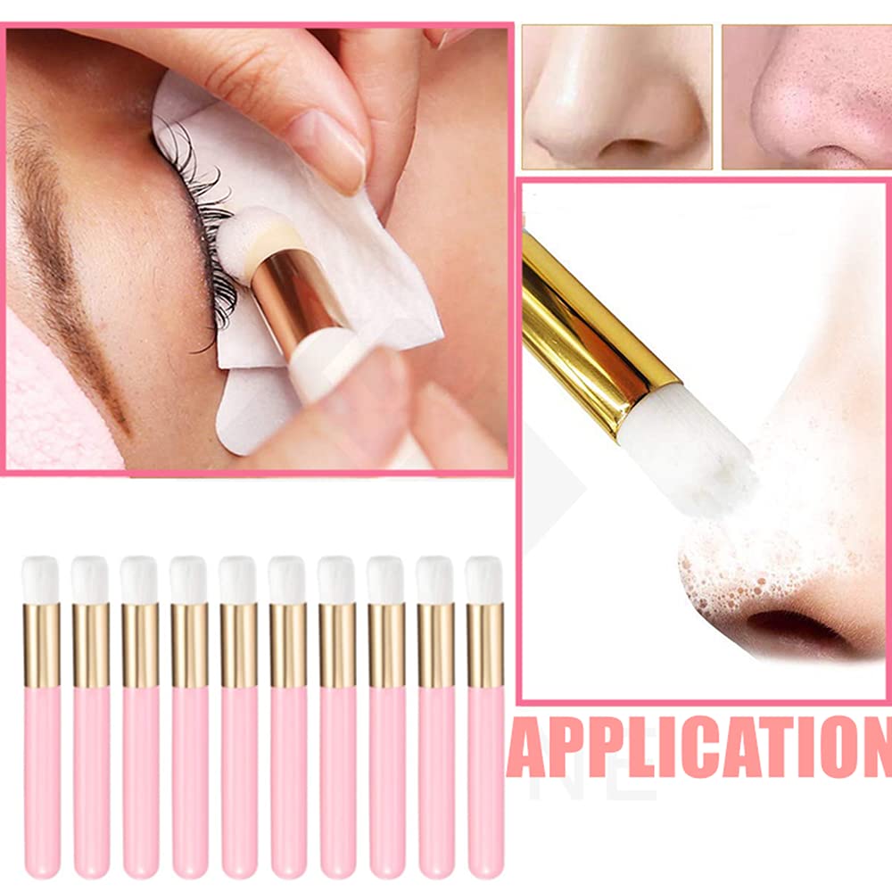 20 Stück Wimpern-Reinigungsbürsten – Für Poren, Mitesser & Mascara-Reste, Mit Glitzer-Griff