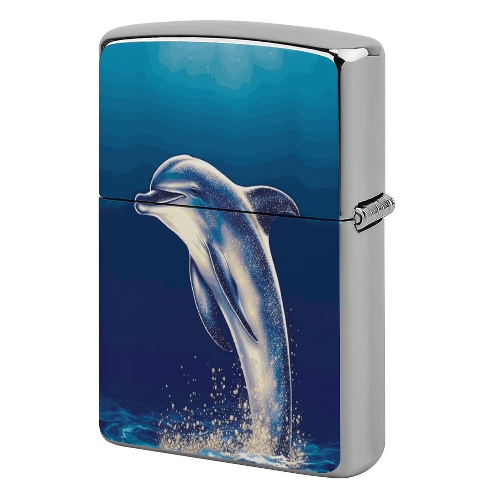 Fekiloot Style Glitter Dolphin Lighter Case Cover Lighter Holder