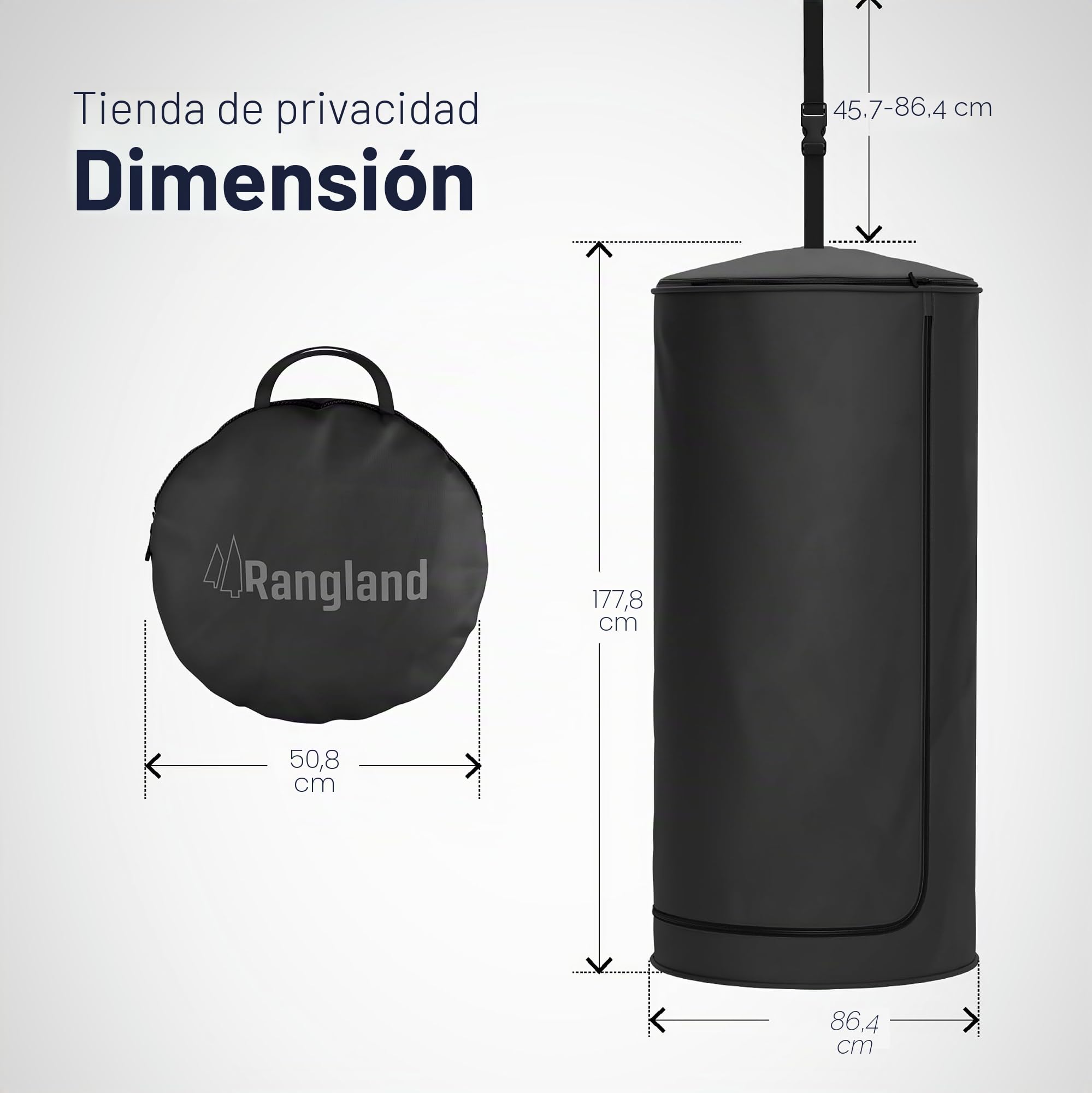 Tienda de vestuario portátil para intimidad, instantánea, desplegable, con ventosa, para portón trasero de todoterreno, camping, ducha, playa e inodoro (bolsa de transporte incluida), negro