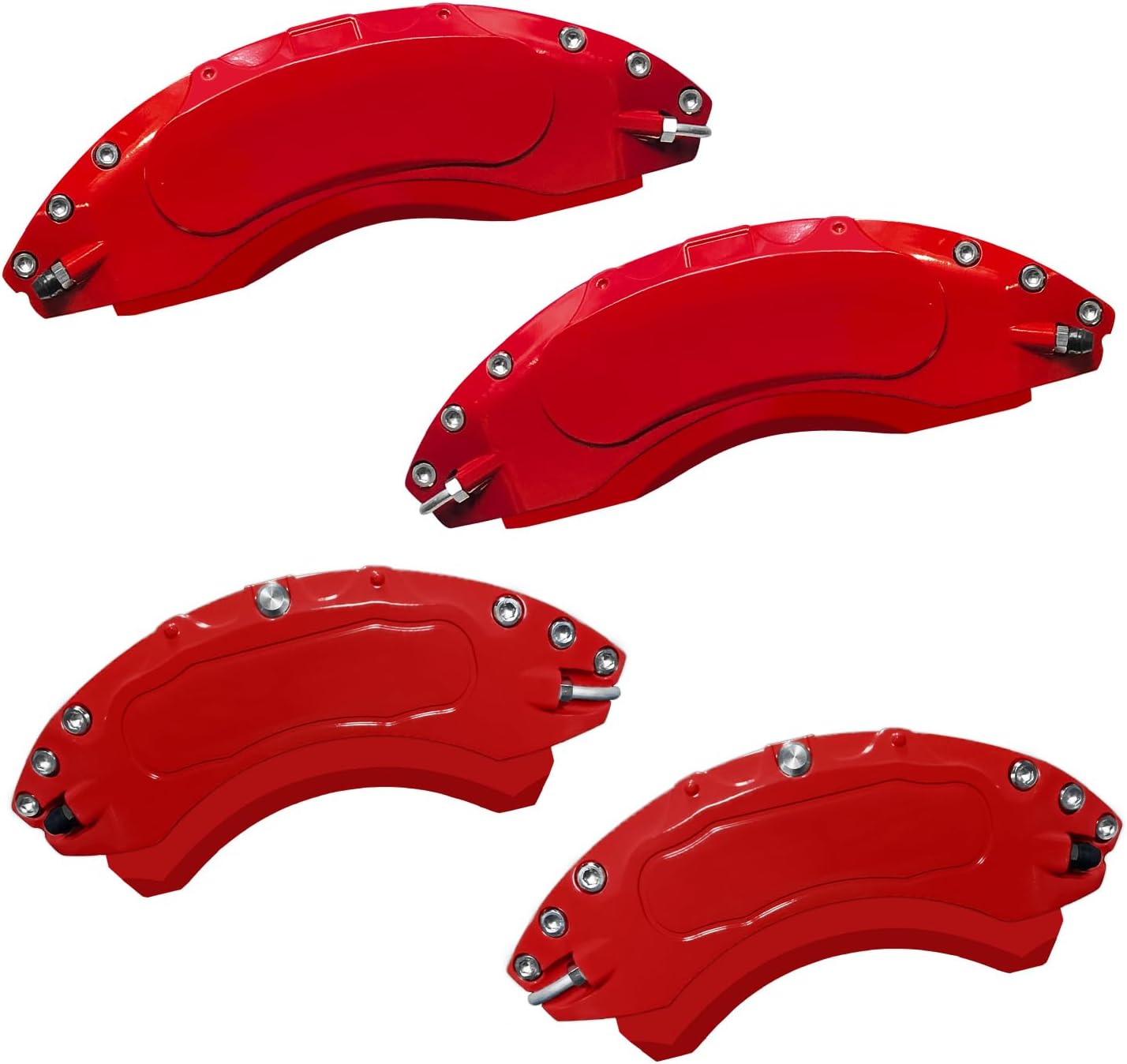 AOOA Red Caliper Covers Disc Brake Caliper Covers Caliper Paint Fit for KIA Carnival 2022-2025（front and rear）