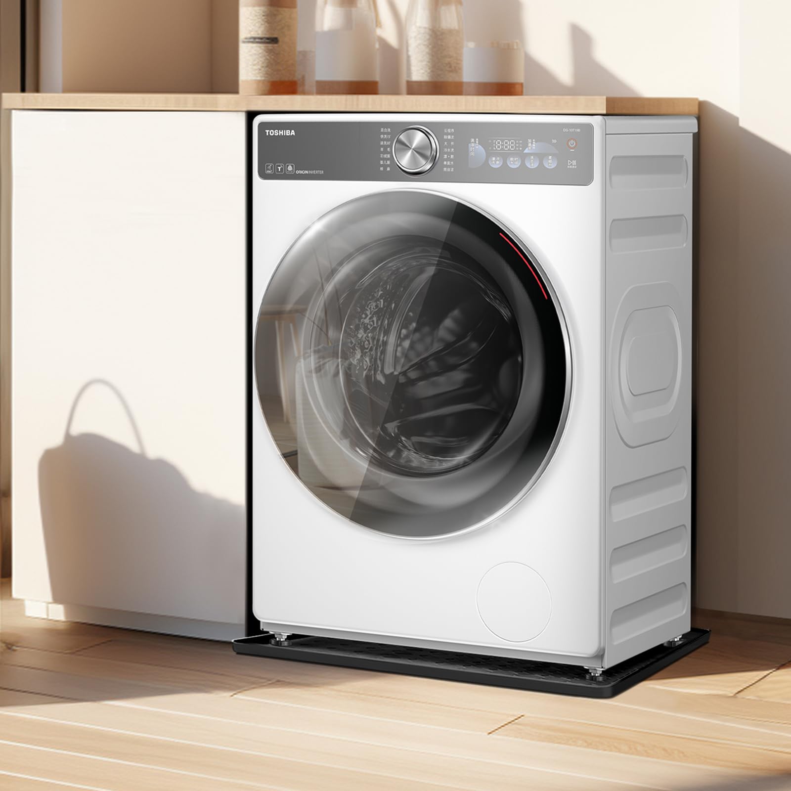 Ohbien Kühlschrankmatte Silikon 60x60cm - Mit Erhöhtem Rand, Rutschfest, Für Waschmaschine & Trockner